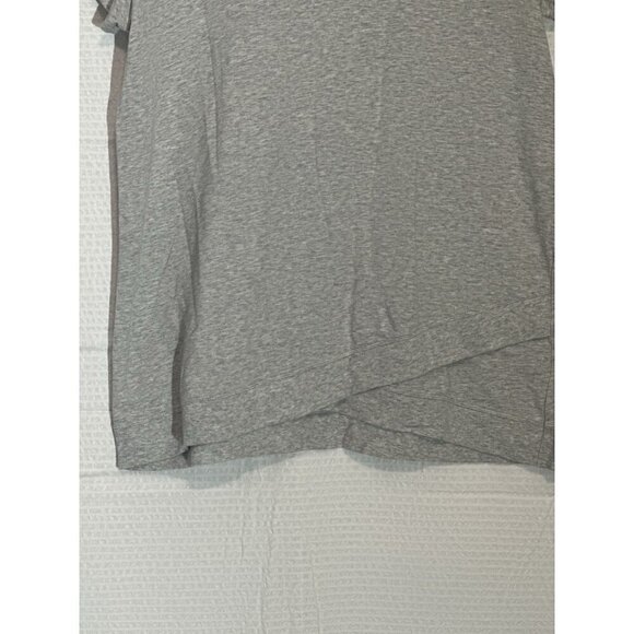 Pure J Jill Women's Relaxed Short Sleeve Pullover V Neck Tee Heather Grey - Picture 2 of 7
